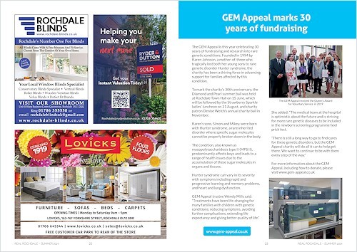 Pages 22 & 23 from the summer edition of Real Rochdale