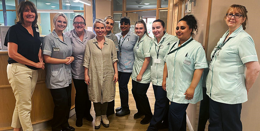 Sue Devaney and hospice staff