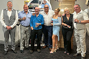 Mick Talks, Steve Schofield, Mick Connelly, Graham Poole, Rachel Poole, Angela Metcalfe and Wayne Pilkington at the anniversary event