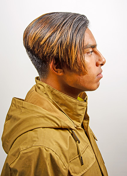 Model: Nahid Hussain | Colour: Claire Lye | Haircut & Photo: Gregory Couzens | Clothes: Buckley Menswear