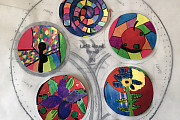 The designs by children from St Peter’s Primary School
