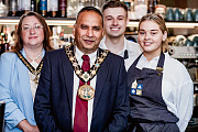 Mayor Shakil Ahmed at the Martlet Kitchen opening