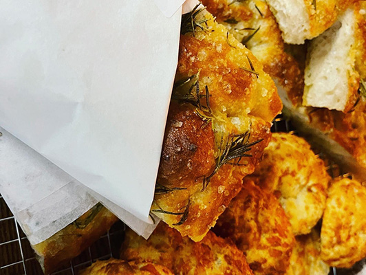 Sea salt and rosemary focaccia