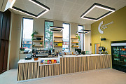 A new bar, cafe and entrance area has been created