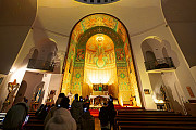 The route included a look inside  St John the Baptist Roman Catholic Church