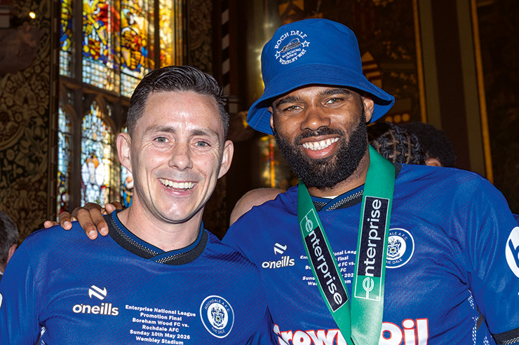 Ian Henderson & Ethan Ebanks-Landell at the civic reception