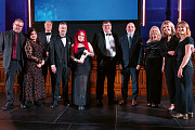 The trading standards team with Robert Richardson from sponsor Indurent (third from left) and interim chief executive  of Rochdale Council Julie Murphy (third from right)