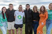 Dave Brereton (white t-shirt) with Springhill Hospice staff and supporters at The Moorcock
